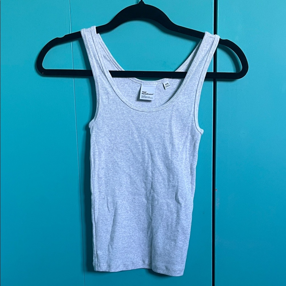 TNA HomeStretch Light Gray Tank (Ribbed)